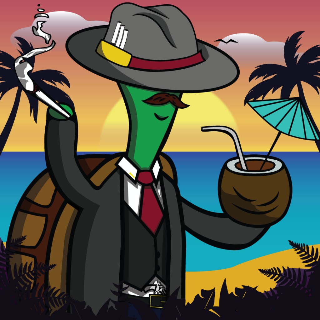 Turtle Mobster Sunset